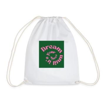 Dream - Drawstring Bag - white - Front