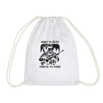 Born to hunt - Drawstring Bag - white - Front