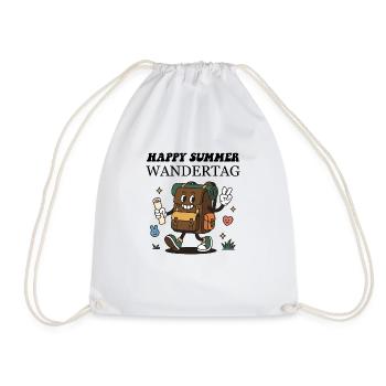 Wander-Rucksack Cartoon – Lustiger Outdoor Abenteu - Turnbeutel - Weiß - Vorne