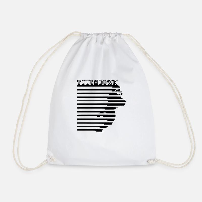American Football Touchdown Quarterback Basebal - Drawstring Bag - white