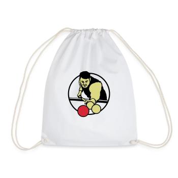 karambol_billard - Drawstring Bag - white - Front