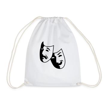 Theater - Maske - Schauspieler - Turnbeutel - Weiß - Vorne