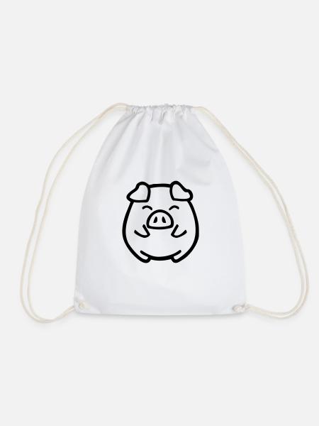 cute pig - Turnbeutel - Weiß