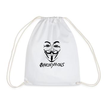 Anarchie-Logo anonymen Maske Maske - Turnbeutel - Weiß - Vorne