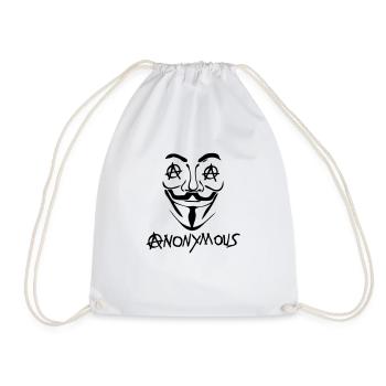 logo anarchy anonymous2 masque mask - Sac de sport léger - blanc - Devant