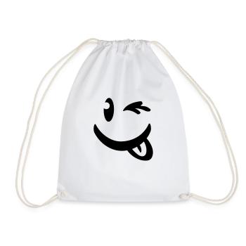 smiley_illu_c1 - Turnbeutel - Weiß - Vorne