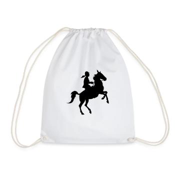 Horsewoman - Drawstring Bag - white - Front