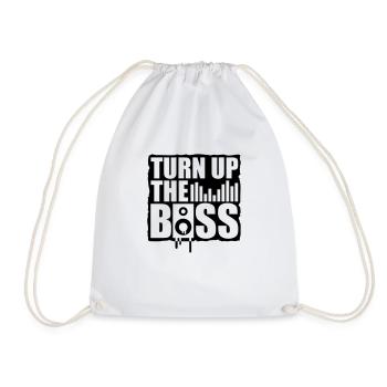 turn_up_the_bass__f1_ - Drawstring Bag - white - Front