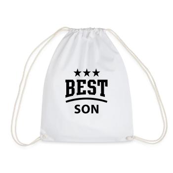 BEST SON 3 Star - Drawstring Bag - white - Front