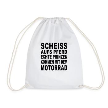 prinz auf dem motorrad - Turnbeutel - Weiß - Vorne