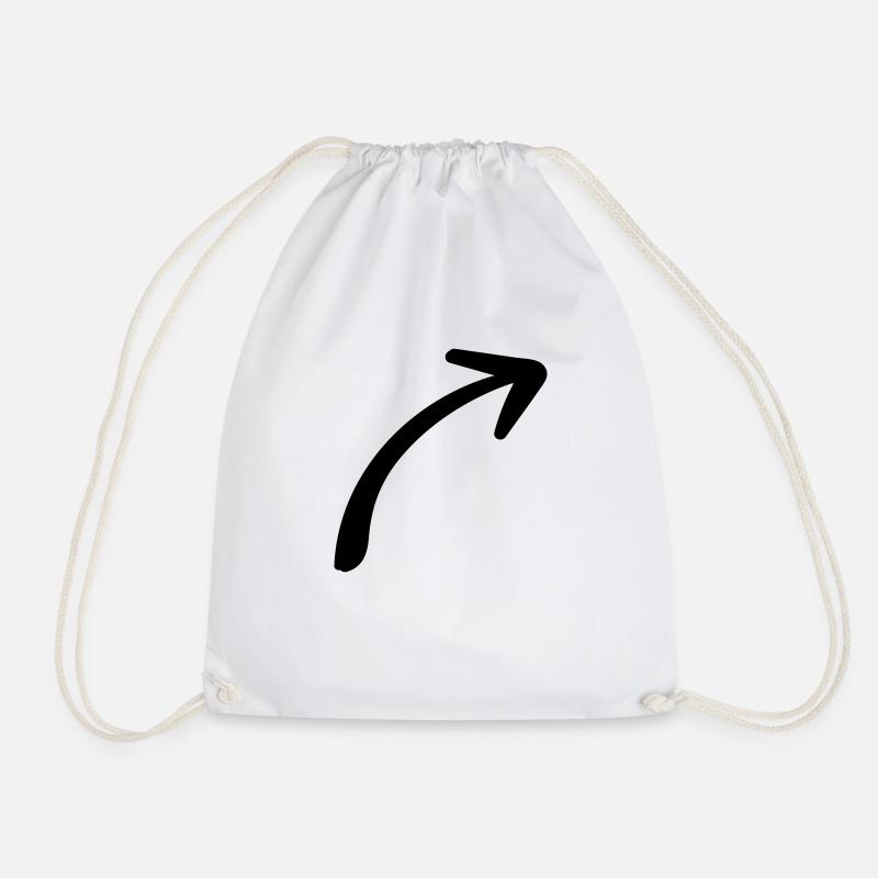 arrow - Arrow - Drawstring Bag - white