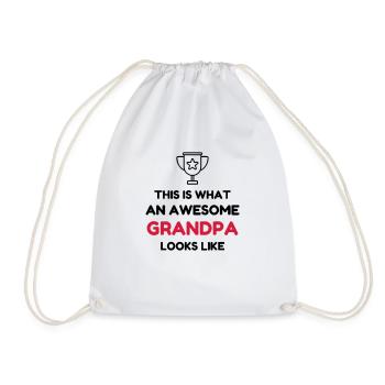 Papy Papi Grand-Père Retraite famille - Sac de sport léger - blanc - Devant