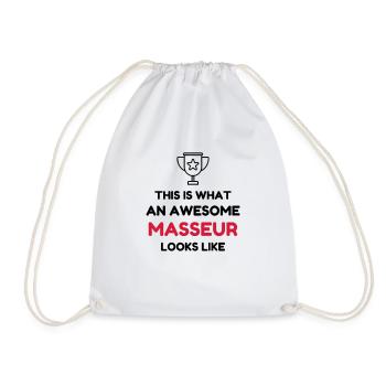 Massage / Masseur / Masseuse / Métier / Job - Sac de sport léger - blanc - Devant