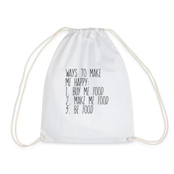 Ways to make me happy - Drawstring Bag - white - Front