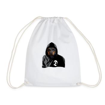 Doberman dog dog sport, Doberman - Drawstring Bag - white - Front
