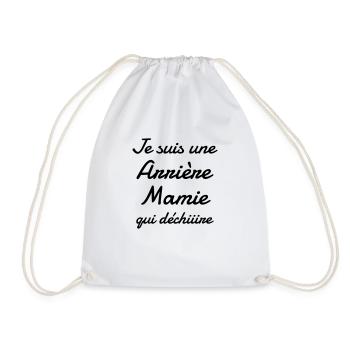 Grandma Oma Großmütter Mamy Mamie Grand-Mère - Drawstring Bag - white - Front