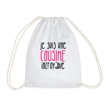 Oncle / Tante / Cousin / Cousine - Sac de sport léger - blanc - Devant