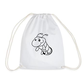 trou au sol caterpillar escargot rampant serpent d - Sac de sport léger - blanc - Devant