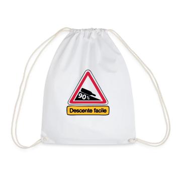 90 descente facile humour alcool - Sac de sport léger - blanc - Devant