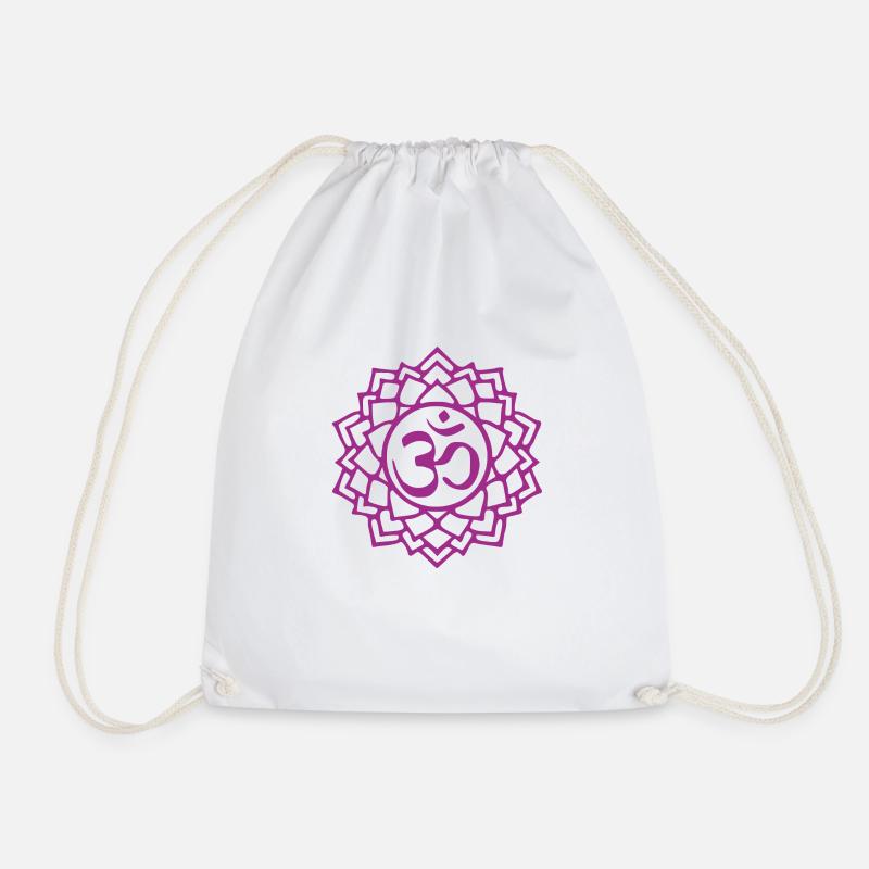 Crown chakra - Drawstring Bag - white