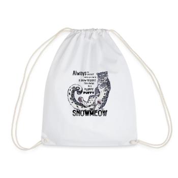 Sei immer du selbst sei Schnneeleopard - Turnbeutel - Weiß - Vorne