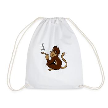 Chanvre affe Weed - Sac de sport léger - blanc - Devant