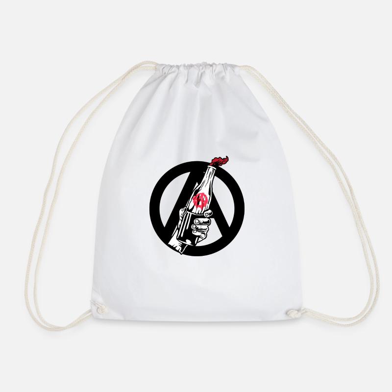Anarchy - Drawstring Bag - white