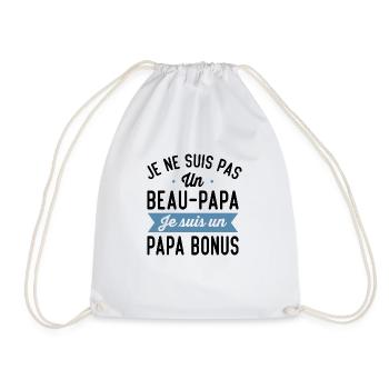 Je Suis Pas Beau-Papa Je Suis Un Papa Bonus Cadeau - Sac de sport léger - blanc - Devant
