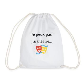 Je peux pas j'ai théâtre... - Sac de sport léger - blanc - Devant