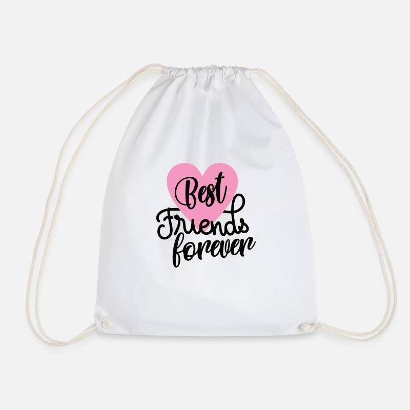 BEST FRIENDS FOREVER - Drawstring Bag - white