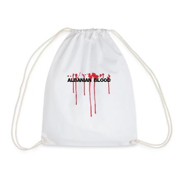 Albanian Blood - Drawstring Bag - white - Front