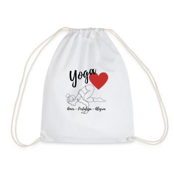 Yoga - Soul strength and joy - Drawstring Bag - white - Front