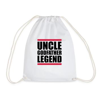 Uncle Godfather Legend Quote - Drawstring Bag - white - Front