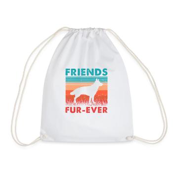 Design German Shepherd Police Design - Drawstring Bag - white - Front