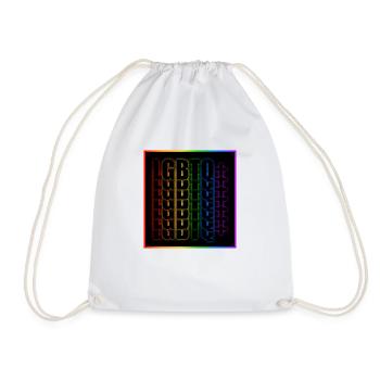 LGBTQ Regenbogen schwarz - Turnbeutel - Weiß - Vorne