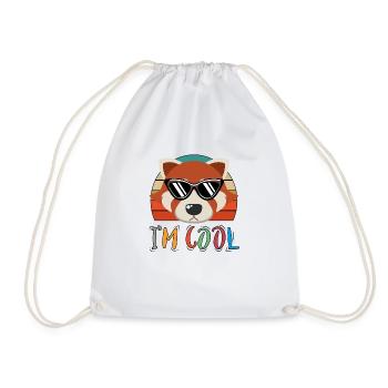Baby Kind Sprüche Cool Fuchs Retro - Turnbeutel - Weiß - Vorne