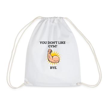 Let's GO GYM! - Drawstring Bag - white - Front