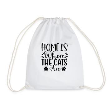 la maison est l’endroit où se trouvent les chats - Sac de sport léger - blanc - Devant