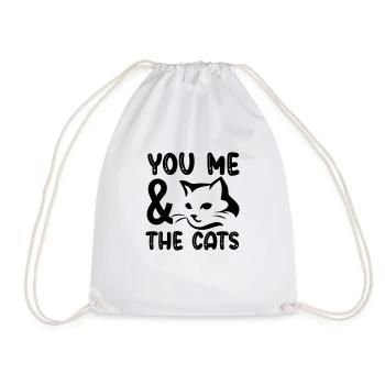 Toi moi et les chats - Sac de sport léger - blanc - Devant