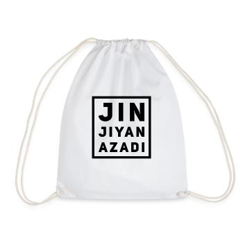 Woman Life Freedom Iran - Drawstring Bag - white - Front