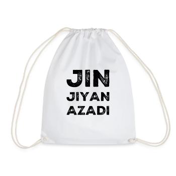 Woman Life Freedom Iran - Drawstring Bag - white - Front