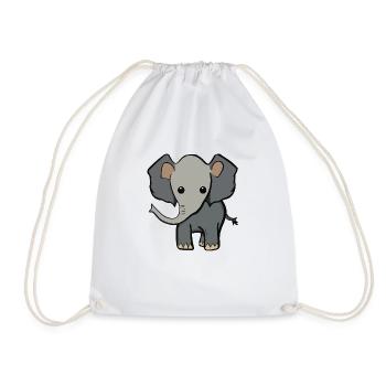 Idée cadeau d’illustration d’éléphant - Sac de sport léger - blanc - Devant