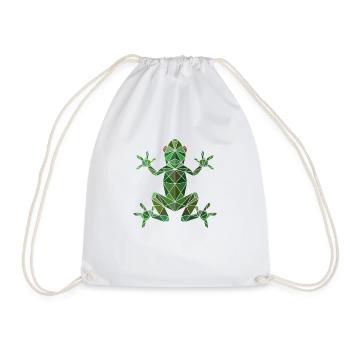 Frosch - Turnbeutel - Weiß - Vorne