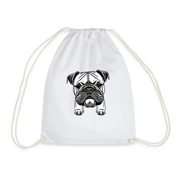 Bulldog Français Chien Anglais 8 - Sac de sport léger - blanc - Devant