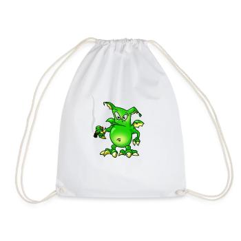 smoking dragon - Turnbeutel - Weiß - Vorne