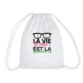 La vie de papa est la meilleure vie - Sac de sport léger - blanc - Devant