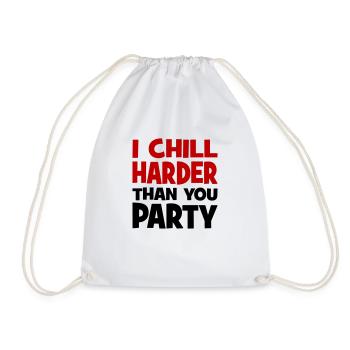 chill - Drawstring Bag - white - Front