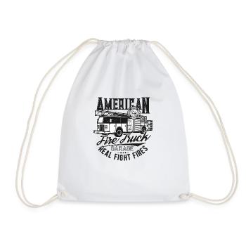 American Fire Truck a - Turnbeutel - Weiß - Vorne