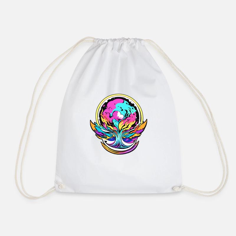Tree of Life - Drawstring Bag - white