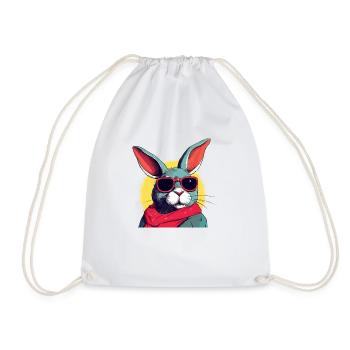 Krok the rabbit - Drawstring Bag - white - Front